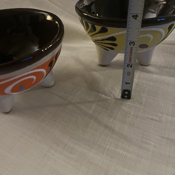 Handmade HandPainted Earthenware molcajete Sandy Texturre Pottery bowls - Picture 11 of 11